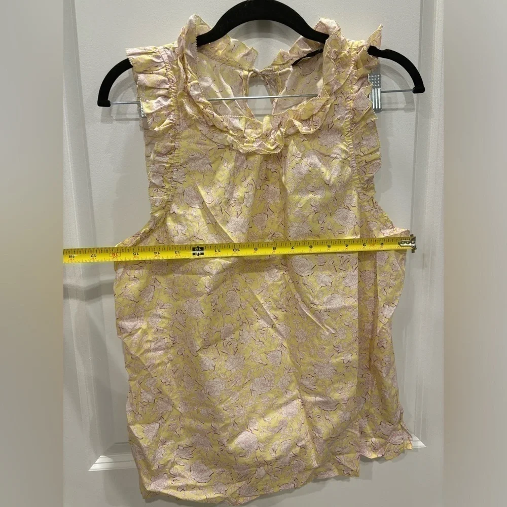Floral J Crew Sleeveless Blouse Size Medium - Picture 7 of 7